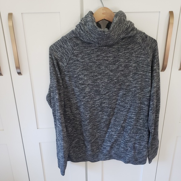 Atmosphere Sweater Womens 14 Grey Fleece Pullover Mock Neck Cozy - Picture 2 of 5
